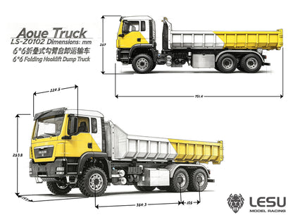 Deposit New Product Pre-order LESU 1/14 Metal 6x6 Roll-Off Dump Truck RC Construction Vehicle