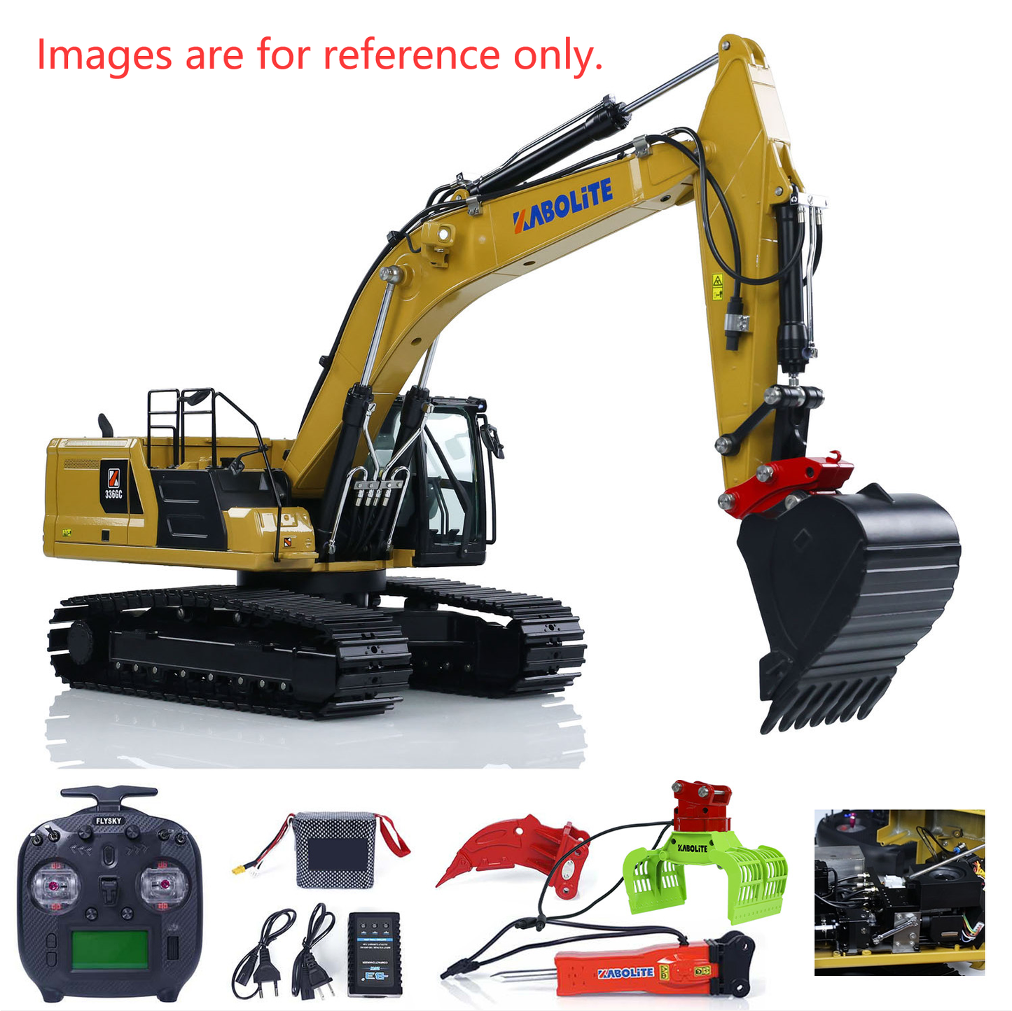Second Hand US Stock Kabolite K961 100S PRO 1/18 RC Hydraulic Excavator RTR Remote Control Digger Flysky ST8 Radio 2S Battery Electric Claw Hammer