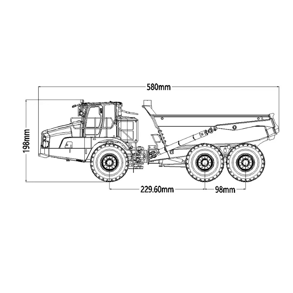 US STOCK KABOLITE K960 1/20 RC Hydraulic Articulated Truck 6x6 Remote Control Dumper Cars