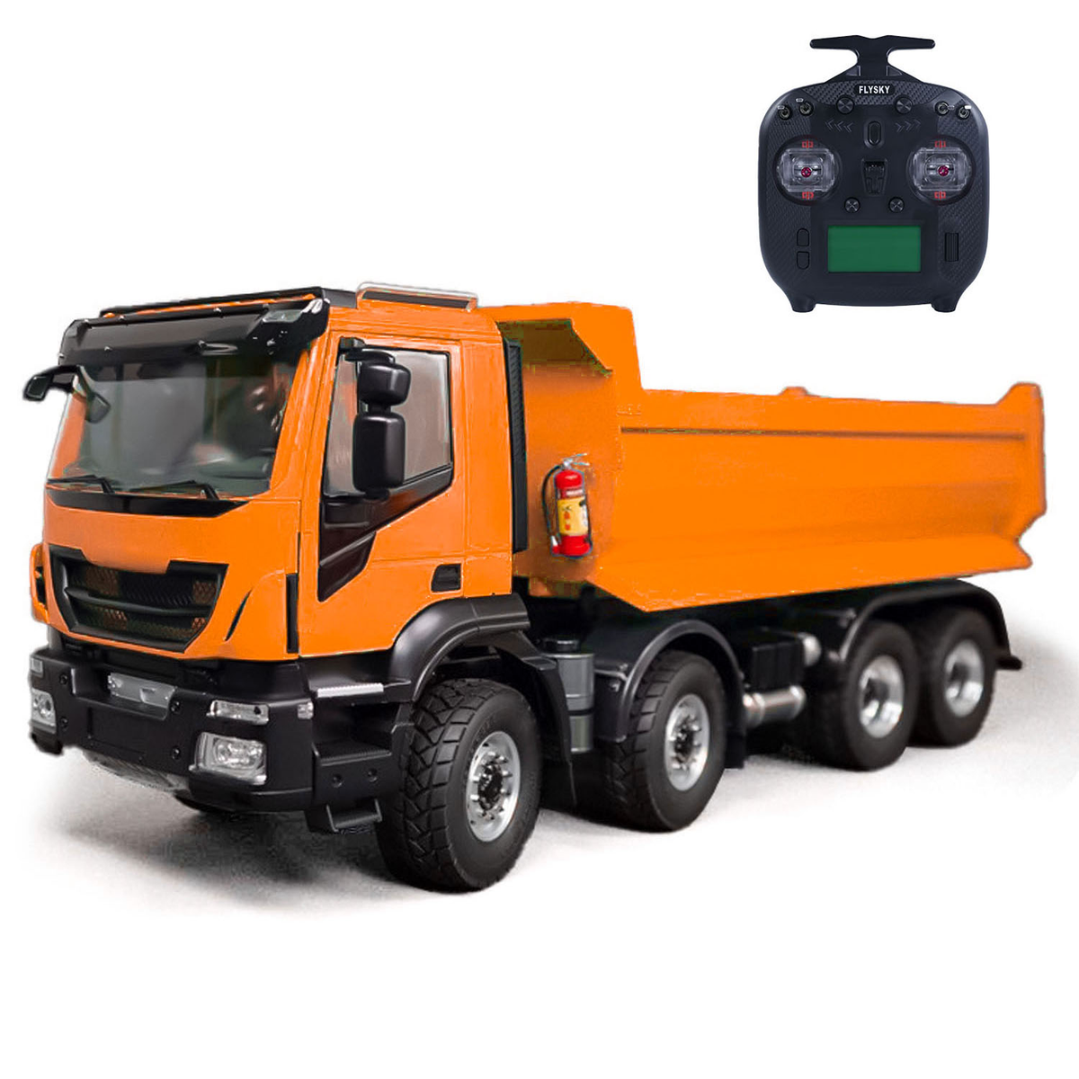 1/14 Metal 8x4 PNP Hydraulic RC Truck Dumper With 2-speed Transmission Gearbox Sound Light System