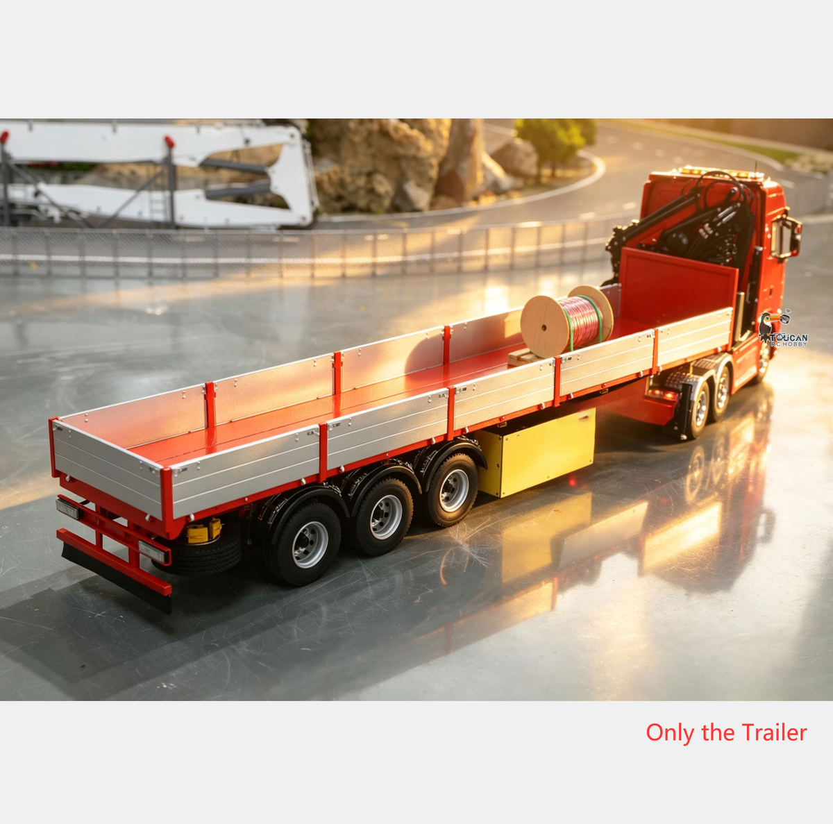 TOUCAN Painted 3-Axle Metal Semi Trailer Support Legs For 1/14 RC Tractor Truck Remote Control Lorry Car Model BM214 Forklift