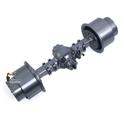 Metal Wheel Side Reduction Front/Rear Axle for 1/14 RC Hydraulic Loader ZW370 JDM-198 Radio Control Articulated Truck Model E450C Construction Vehicle
