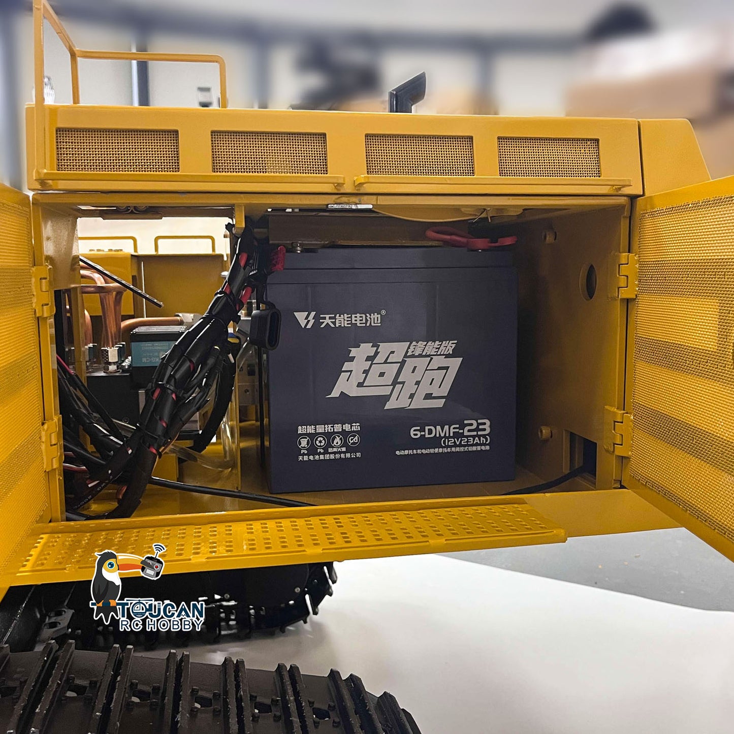 IN STOCK Metal 1/8 390F RC Hydraulic Excavator Digger Shear Scissor Grab Bucket Ripper Quick Released Coupler