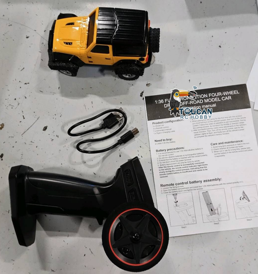 Free Shipping Second Hand CA Stock 2.4G 1/36 Remote Control Rock Crawler RC Off Road Car 4?¨¢4 RTR Model Vehicle Light Battery Radio Mini Toy for Children Gifts