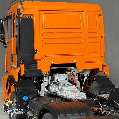 TOUCAN 1/14 Metal 6X6 Remote Control Tractor Truck RC Lorry Car 3Speed Gearbox Wheelhub Reduction Axle Light Sound System ST8 Radio