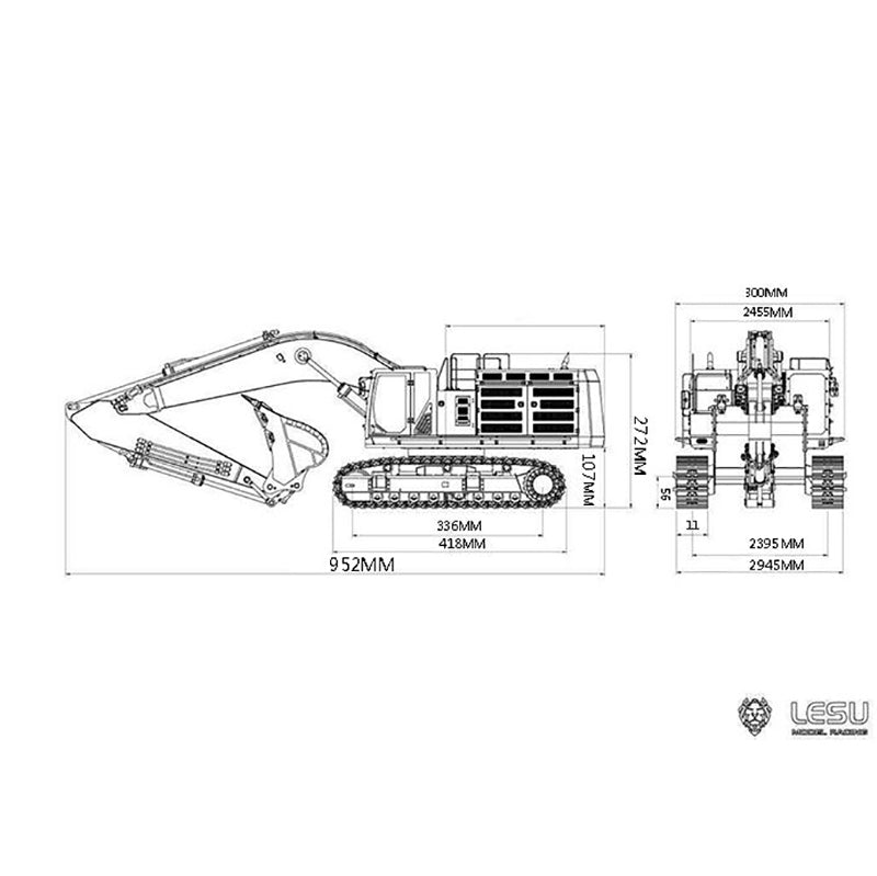 LESU 1/14 374F KIT Hydraulic Excavator374 B0001