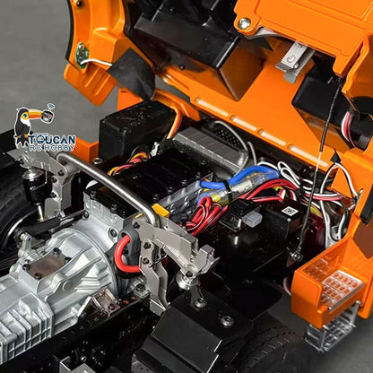 TOUCAN 1/14 Metal 6X6 Remote Control Tractor Truck RC Lorry Car 3Speed Gearbox Wheelhub Reduction Axle Light Sound System ST8 Radio