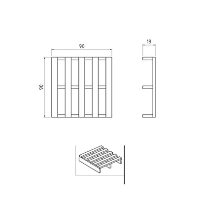 IN STOCK LESU Wooden Pallet 1PC for 1/14 Forklift TAMIYA Tractor Truck Trailer Model