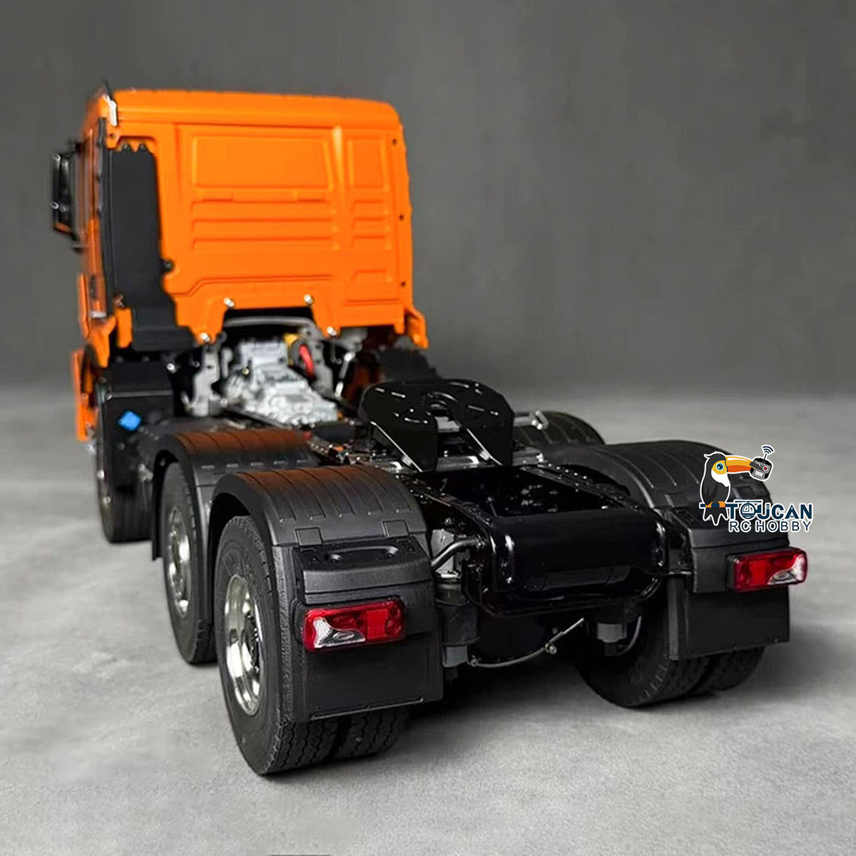 TOUCAN 1/14 Metal 6X6 Remote Control Tractor Truck RC Lorry Car 3Speed Gearbox Wheelhub Reduction Axle Light Sound System ST8 Radio