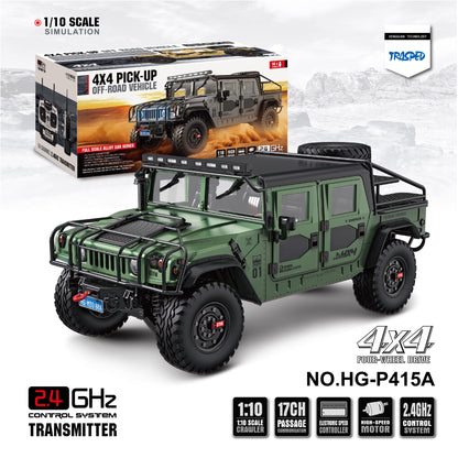 HG P415A Pro 4x4 RC Off-road Vehicle for 1:10 Hummer Pick-up Crawler Sound Light