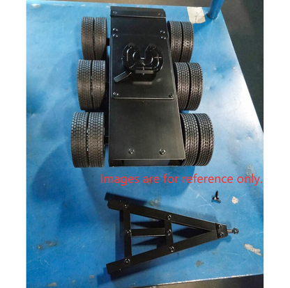 Second Hand US Stock Metal 3 Axles Trailer with Fifth-wheel Traction for 1/14 RC Truck LESU Car Model