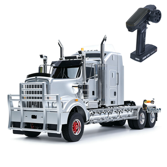 JDM 518K 6x4 1/14 Metal Remote Control Tractor Truck C509 2 Speed Gearbox RC Lorry Car Motor ESC Light Sound System RTR Model