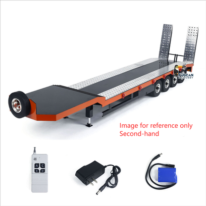 Second Hand UK Stock Metal 4-axle Trailers Electric Tailboard Support Leg for 1/14 RC Tractor Truck