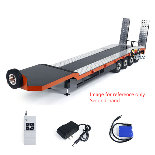 Second Hand UK Stock Metal 4-axle Trailers Electric Tailboard Support Leg for 1/14 RC Tractor Truck