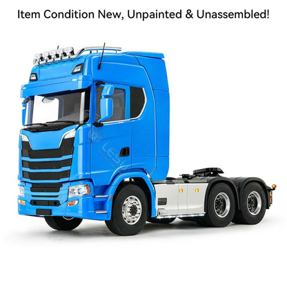 LESU 1/14 6x6 Metal Chassis Radio Control Tractor Truck 3Speed Gearbox Differential Lock Remote Control Lorry Car Light Sound