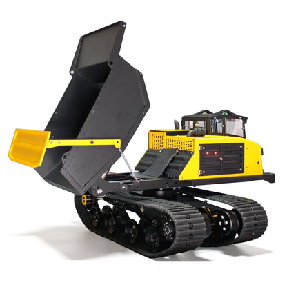 Metal 1/14 Hydraulic RC Dump Truck T14R Panther Crawler Tracked Tipper RTR Construction Machine Light Sound System Flysky ST8 Radio Engineering Vehicle