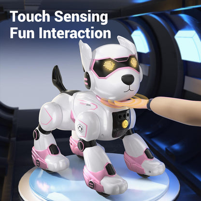 JJRC Interactive RC Robot Dog R27 with Voice Commands Remote Control Gesture Sensor Touch Function Multiple Actions Music Dance