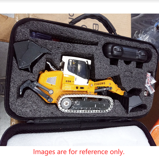 Second Hand US Stock 1:50 RC Electric Lifting Tracked Loader LR636 2.4G Construction Vehicle Metal Bucket Tracks Ripper RTR Model Light Sound Battery