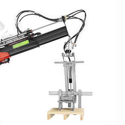 LESU 1/14 Metal RC Hydraulic Crane Attachments for Dump Truck Orange Peel Grab Clamshell Bucket Fork Brick Clamp Rotary Cylinder