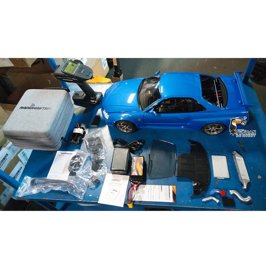 Second Hand US Stock Capo 1/8 4WD High-speed RC Racing Car R34 Metal 4x4 RTR Drift Cars Sound Smoking