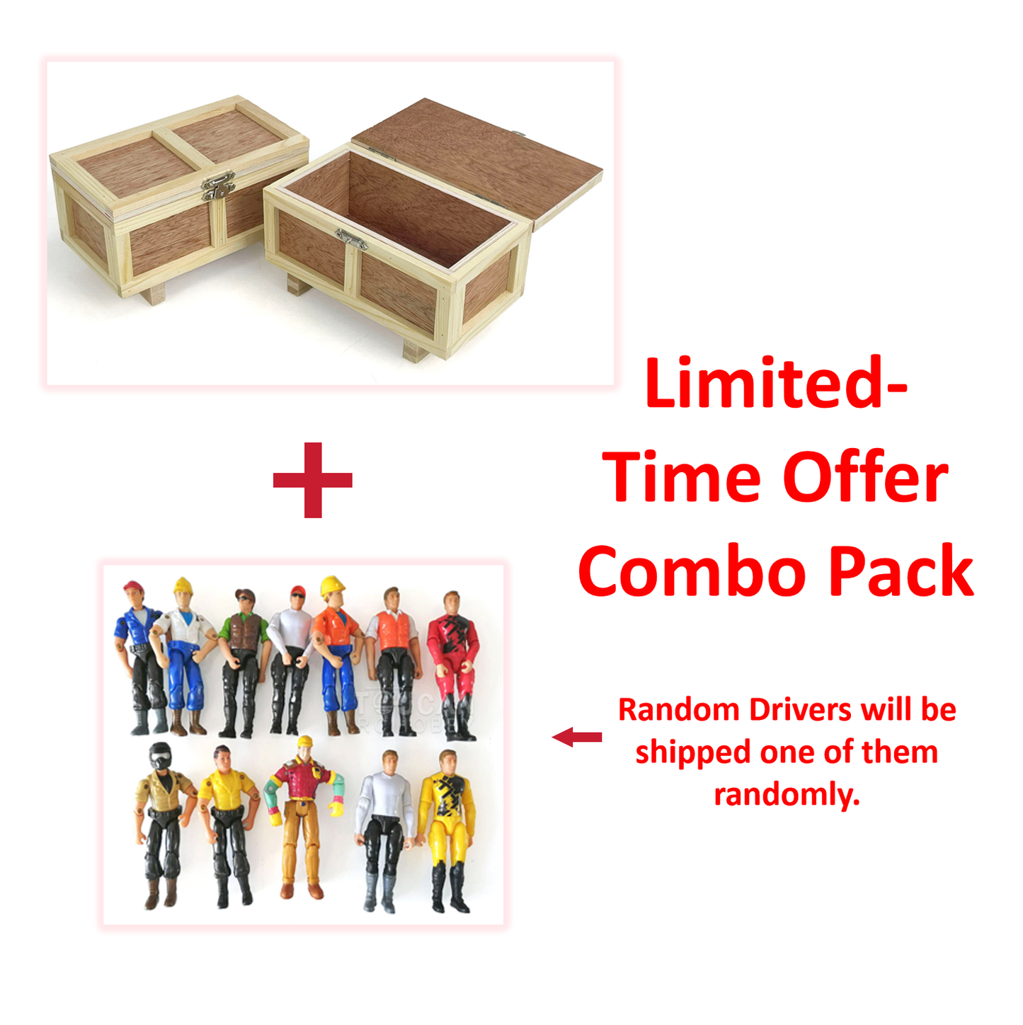 Limited Offer Combo Pack RC Scene Accessory Kit Driver Figurine Roadblock Railing Wooden Box for 1/14 and 1/12 RC Model Construction Vehicles