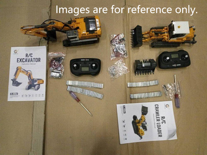 Second Hand Fast Shipping 1:50 RC Electric Lifting Tracked Loader LR636 2.4G Construction Vehicle Metal Bucket Tracks Ripper RTR Model Light Sound Battery