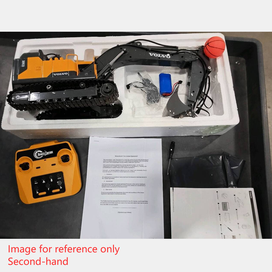 Second Hand CA Stock 1/16 DoubleE E598 003 Electric Lifting RC Excavator Metal 2Arms Remote Control Digger VO Hammer Bucket Claw 360¡ã Rotating