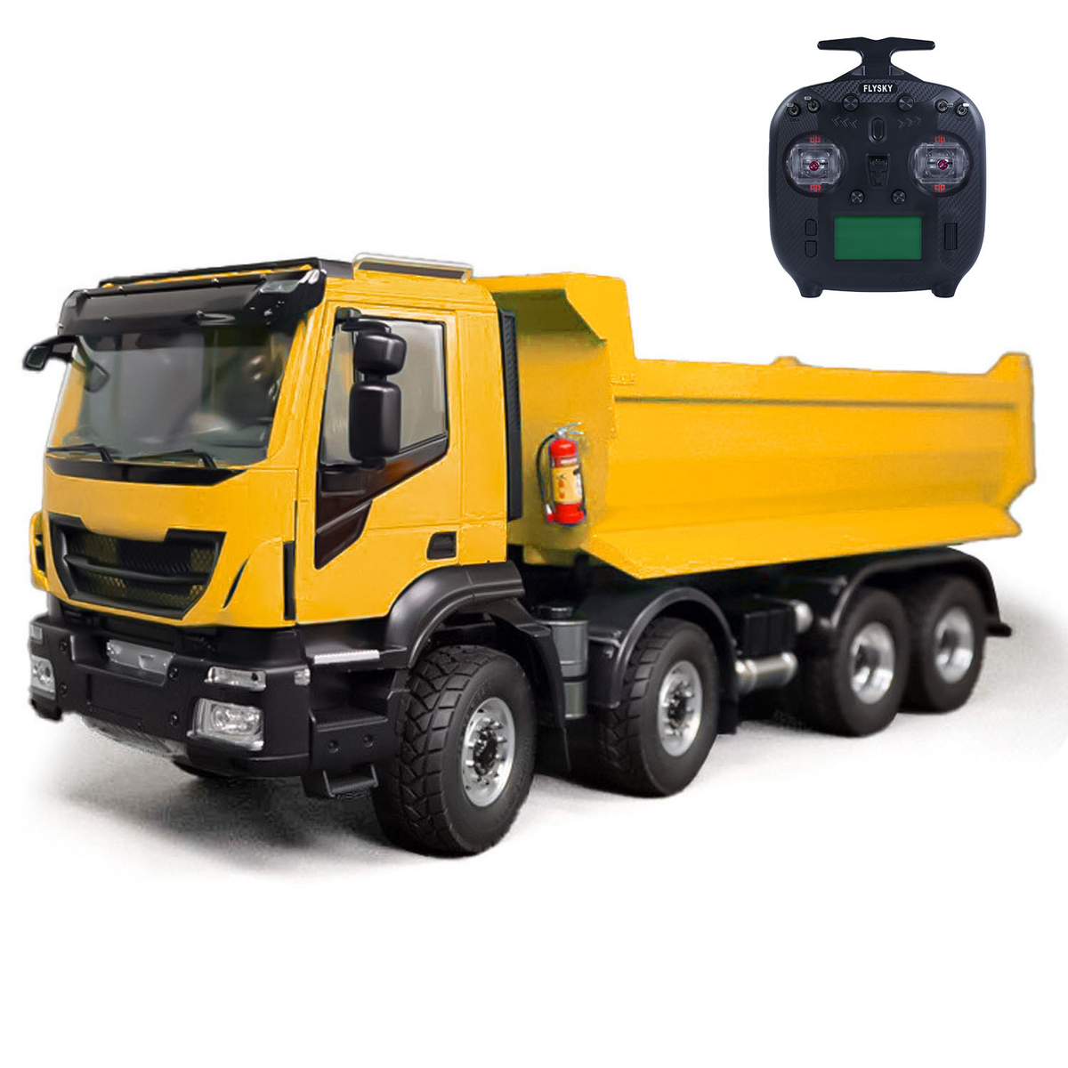 1/14 Metal 8x4 PNP Hydraulic RC Truck Dumper With 2-speed Transmission Gearbox Sound Light System