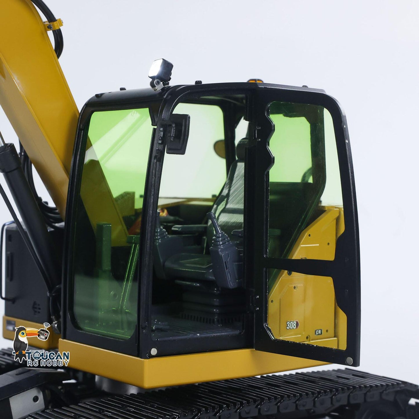 Metal 1/14 RC Hydraulic Excavator C308 Radio Controlled Digger Construction Vehicle RTR Model Flysky ST8 Radio Battery