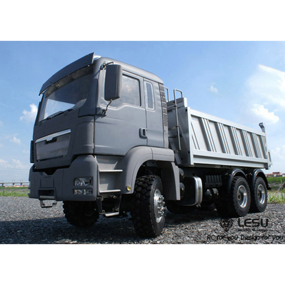 LESU TGS Cabin 1/14 Metal 8x8/6x6 RC Hydraulic Dumper Truck Tipper Vehicle 2 Speed High Torque Gearbox 540 Brushed Motor for RC Model Enthusiasts
