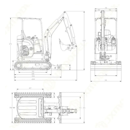 1/14 E20 RC Hydraulischer Minibagger