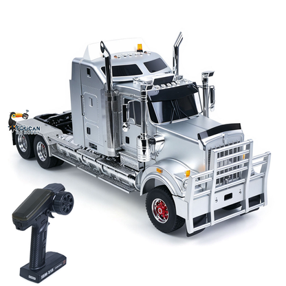 JDM 518K 6x4 1/14 Metal Remote Control Tractor Truck C509 2 Speed Gearbox RC Lorry Car Motor ESC Light Sound System RTR Model