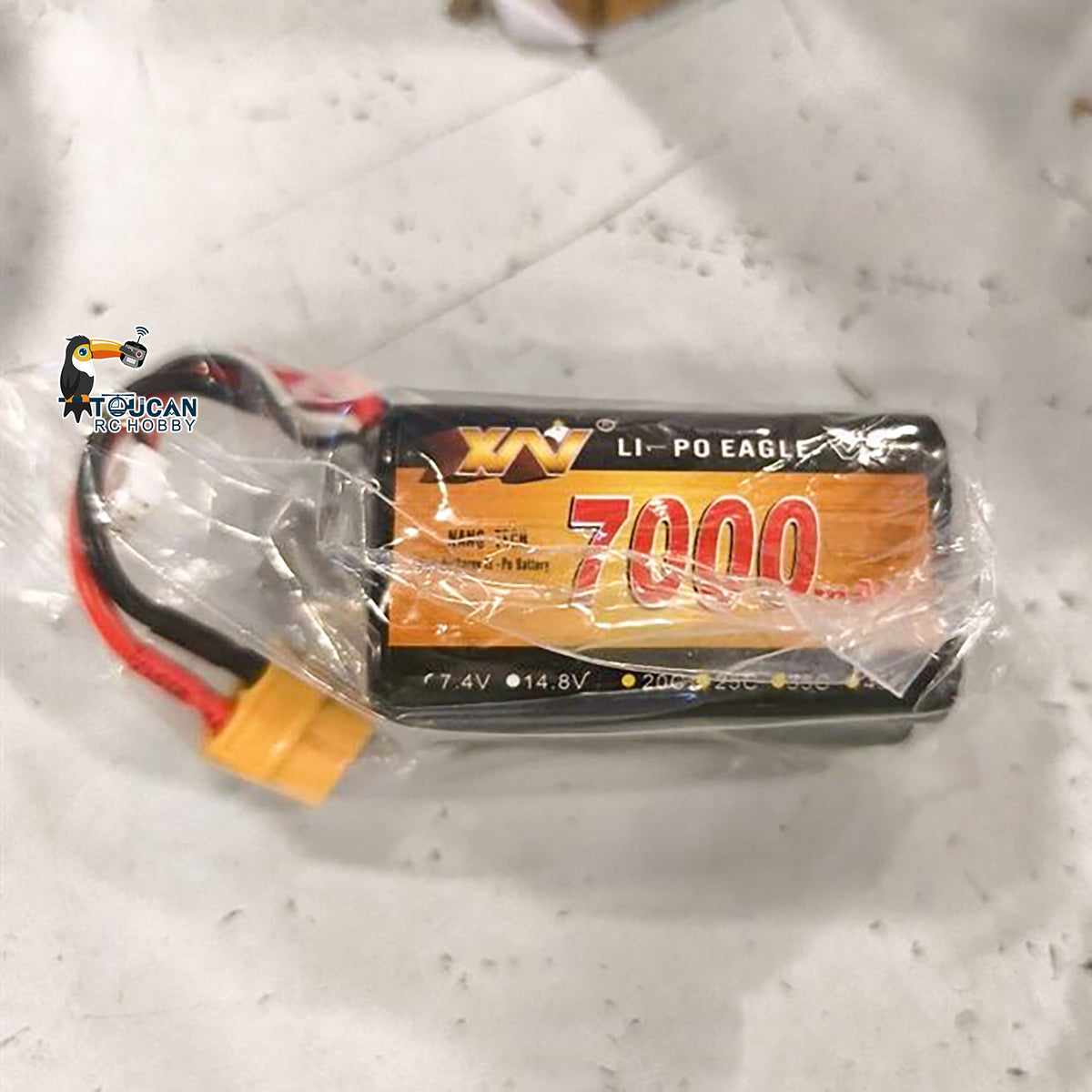 Second Hand CA Stock 7.4V Li-polymer Battery 7000mAh for Heng Long 1/16 RC Tank T72 T90 3938 3939 Model