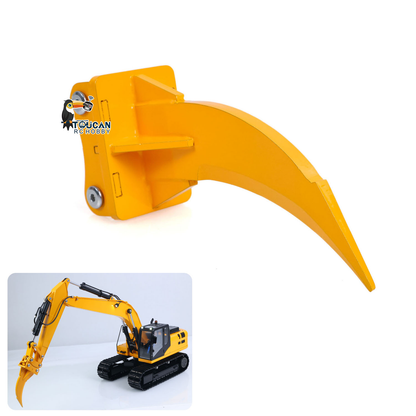 1/12 RC Hydraulic Excavator Metal Trapezoidal Bucket Narrow Toothless Toothed Grille Rake Attachment for 323GX Digger Construction Vehicle