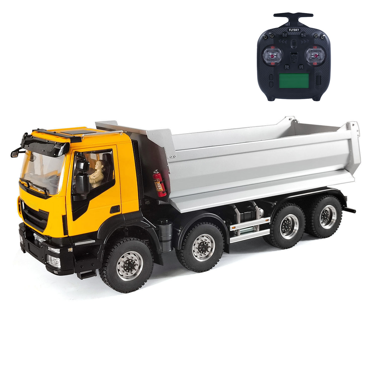 MD 1/14 8x8 Hydraulic RC Dump Truck Metal Remote Control Tipper Car Sound Light