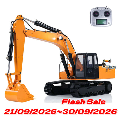 FLASH SALE US STOCK JDM 1/12 Hydraulic Excavator Painted Assembled RC Model Pump Tracks Light Radio
