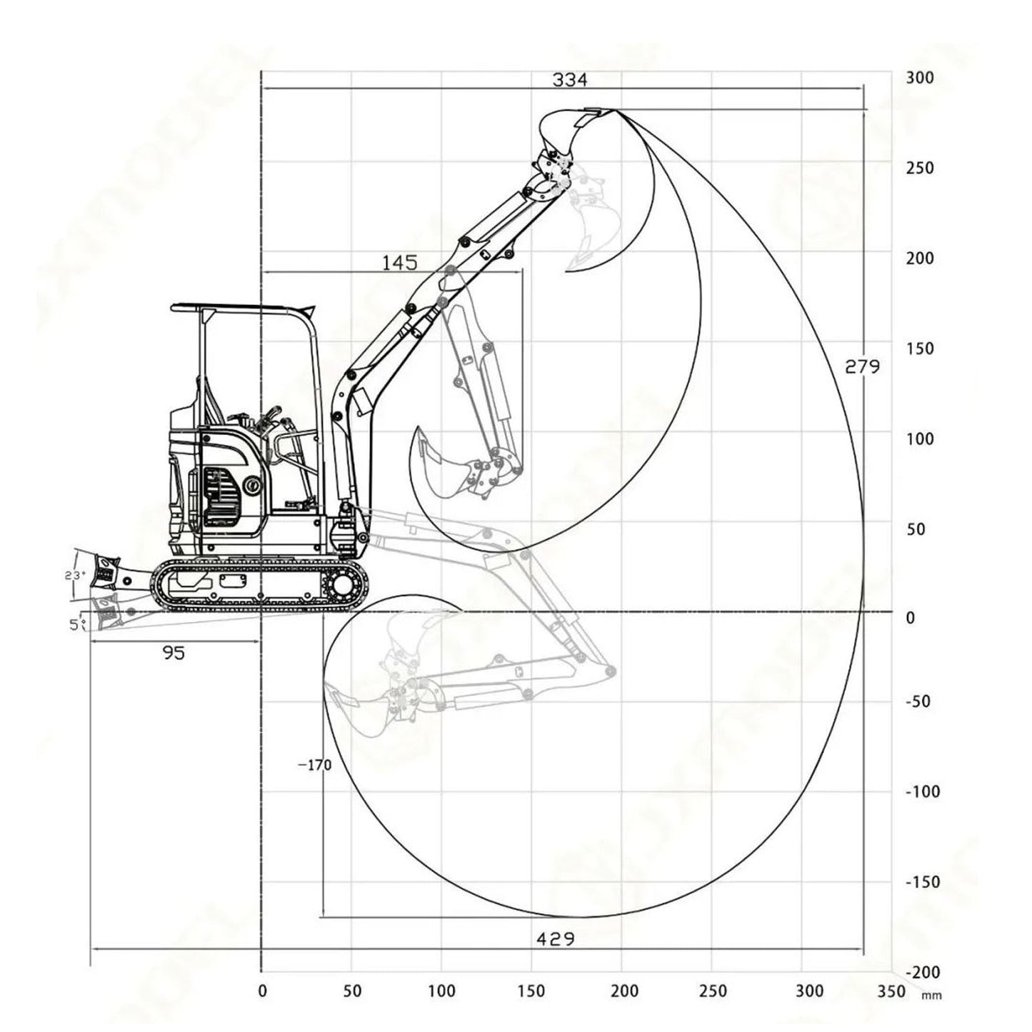 JX Model 1/14 E20 RC Hydraulic Excavator Mini Remote Control Digger Sounds Light