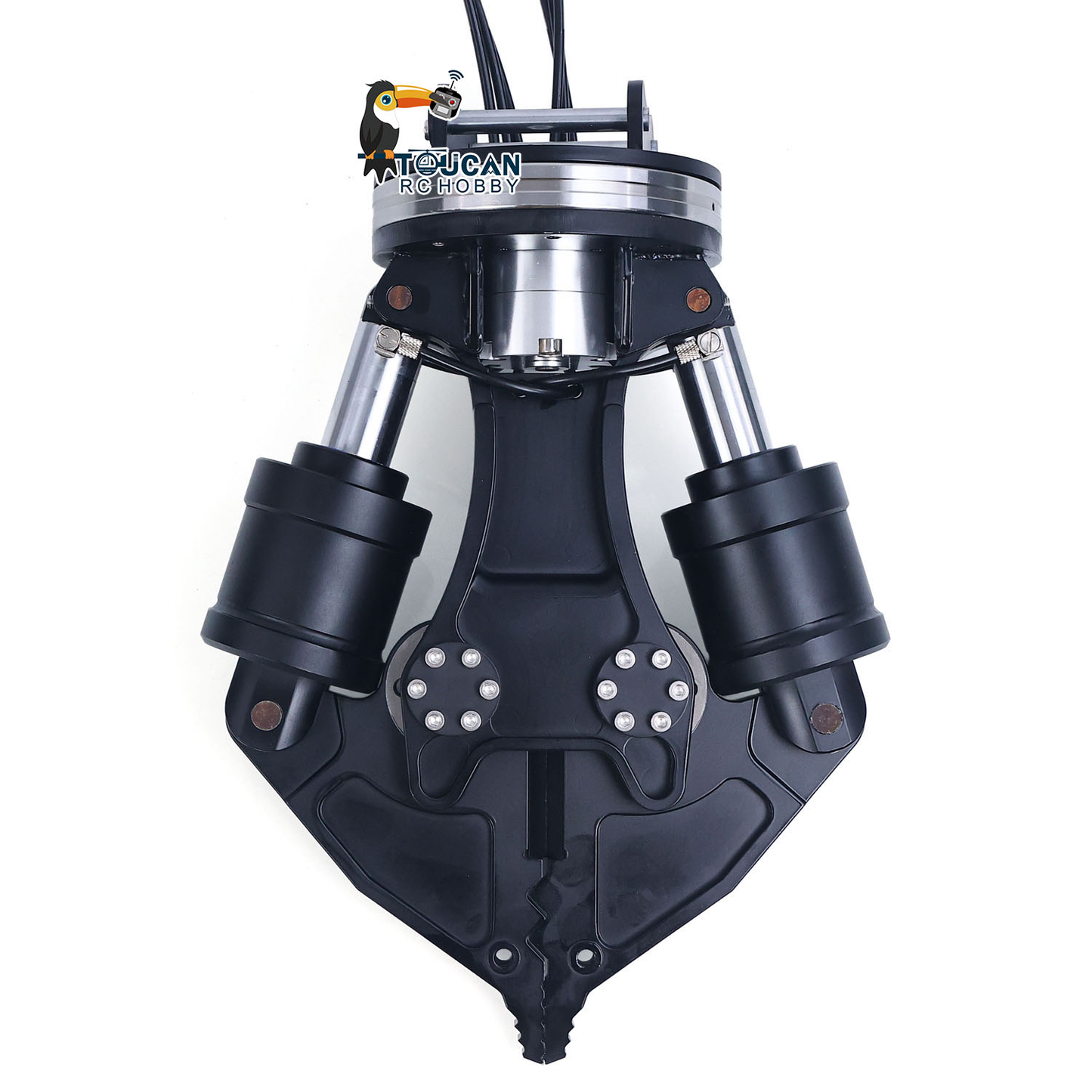 1/12 RC Hydraulic Excavator Attachments Metal Electric Hammer Hydraulic Shear Grille Bucket Rake Ripper Grading Bucket Set for C395 LR976 EC650