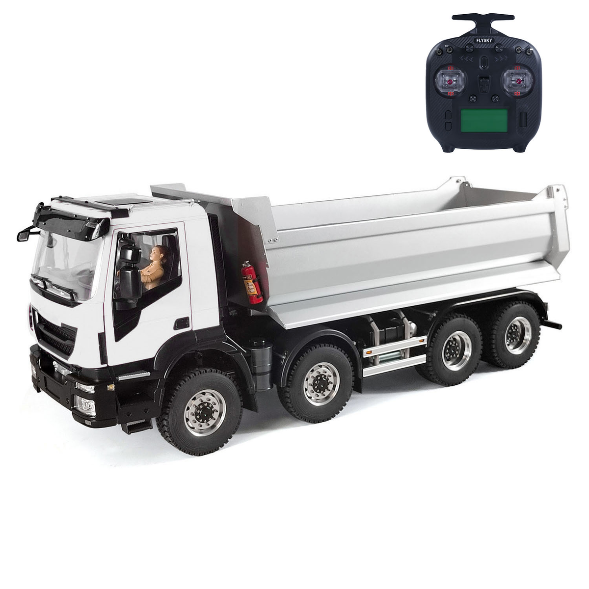 MD 1/14 8x8 Hydraulic RC Dump Truck Metal Remote Control Tipper Car Sound Light