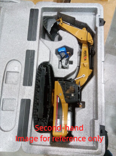 Second Hand US Stock HUINA New Upgrade 580 1/14 Metal Excavator Model Engineering Vehicle Electric Ball Grabber 360 Rotating Shear Claw Sound Lights