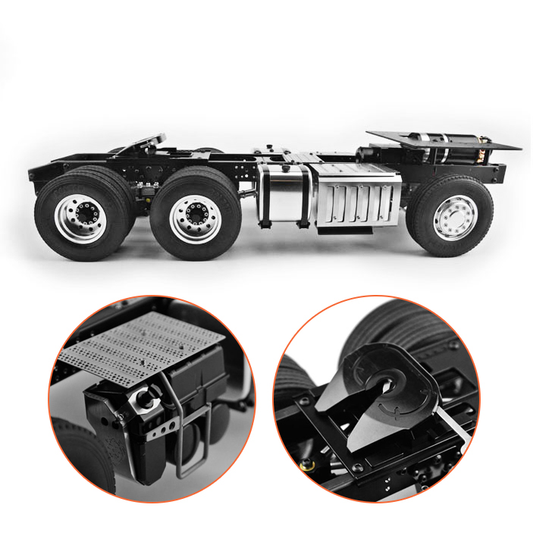 LESU 6x6/6x4 Metal Chassis 20130016-A/B with 2 Speed Transmission for 1/14 DIY TAMIYA 3363 1851 Tractor Truck Model Spare Part