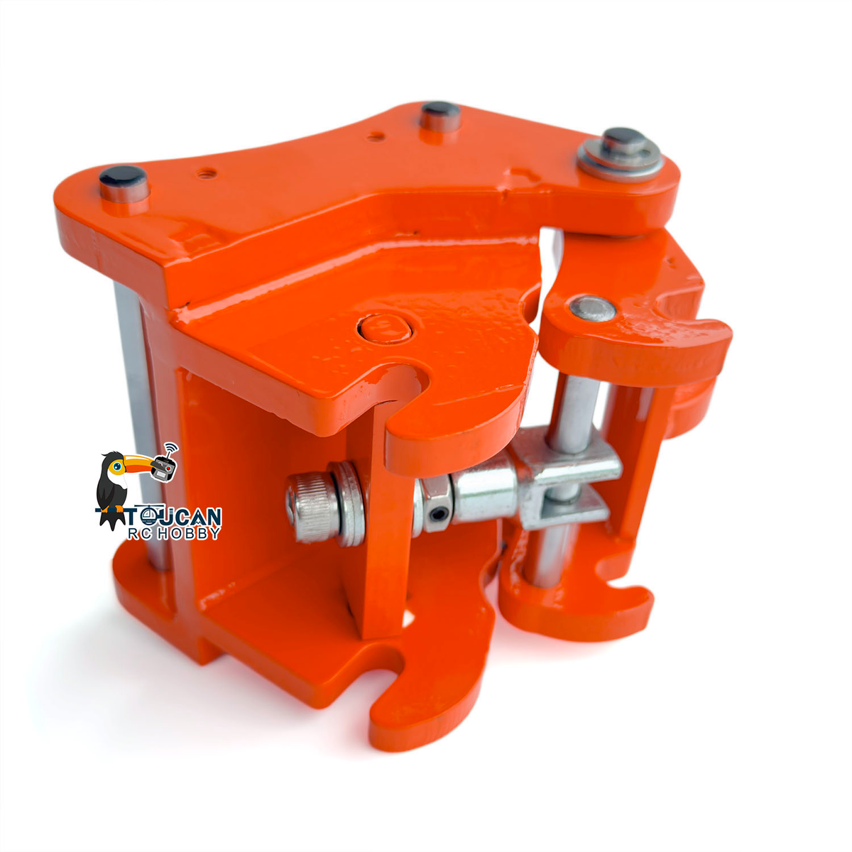 TOUCAN 1/8 Metal RC Excavator Attachments for 385CF Hydraulic Digger, Ripper, Bucket, Rake, Quick Coupler & Construction Model