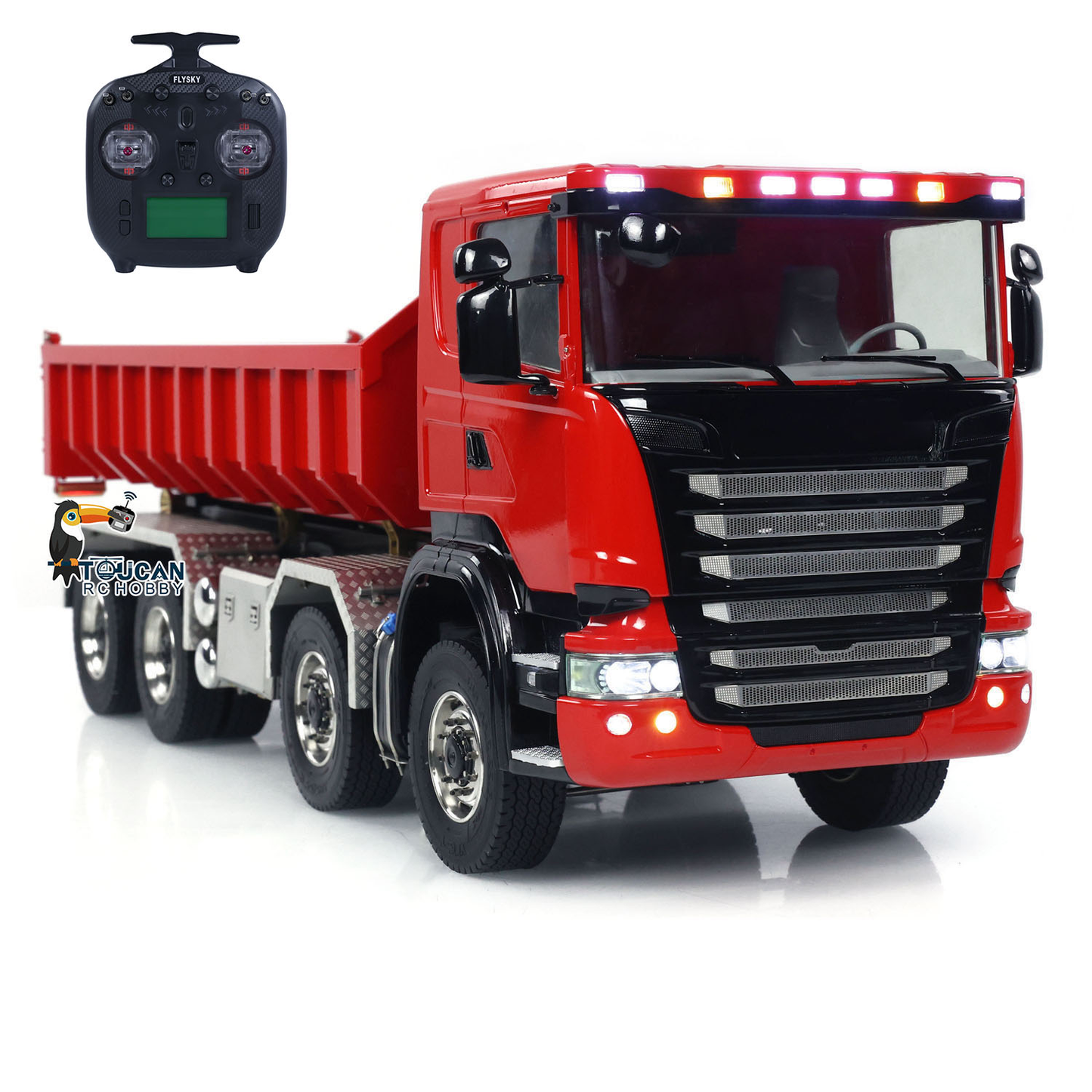1/14 8x8 PNP RC Hydraulic Roll On/Off Dumper Truck G88 With Metal Bucket