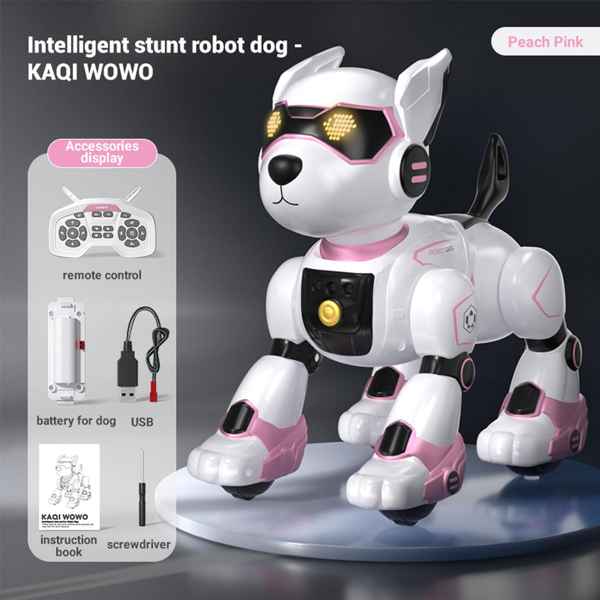 JJRC Interactive RC Robot Dog R27 with Voice Commands Remote Control Gesture Sensor Touch Function Multiple Actions Music Dance