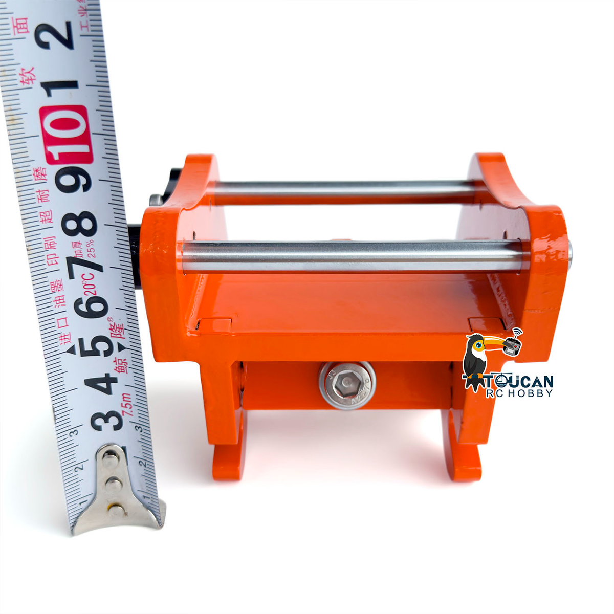 TOUCAN 1/8 Metal RC Excavator Attachments for 385CF Hydraulic Digger, Ripper, Bucket, Rake, Quick Coupler & Construction Model