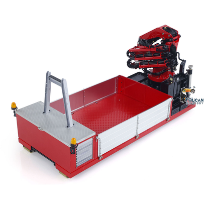 LESU Metal Cargo Box & Hydraulic Crane 7CH Valve Pump for LESU 1/14 Radio Controleld Roll Off Dumper Truck DIY RC Tipper Model Car