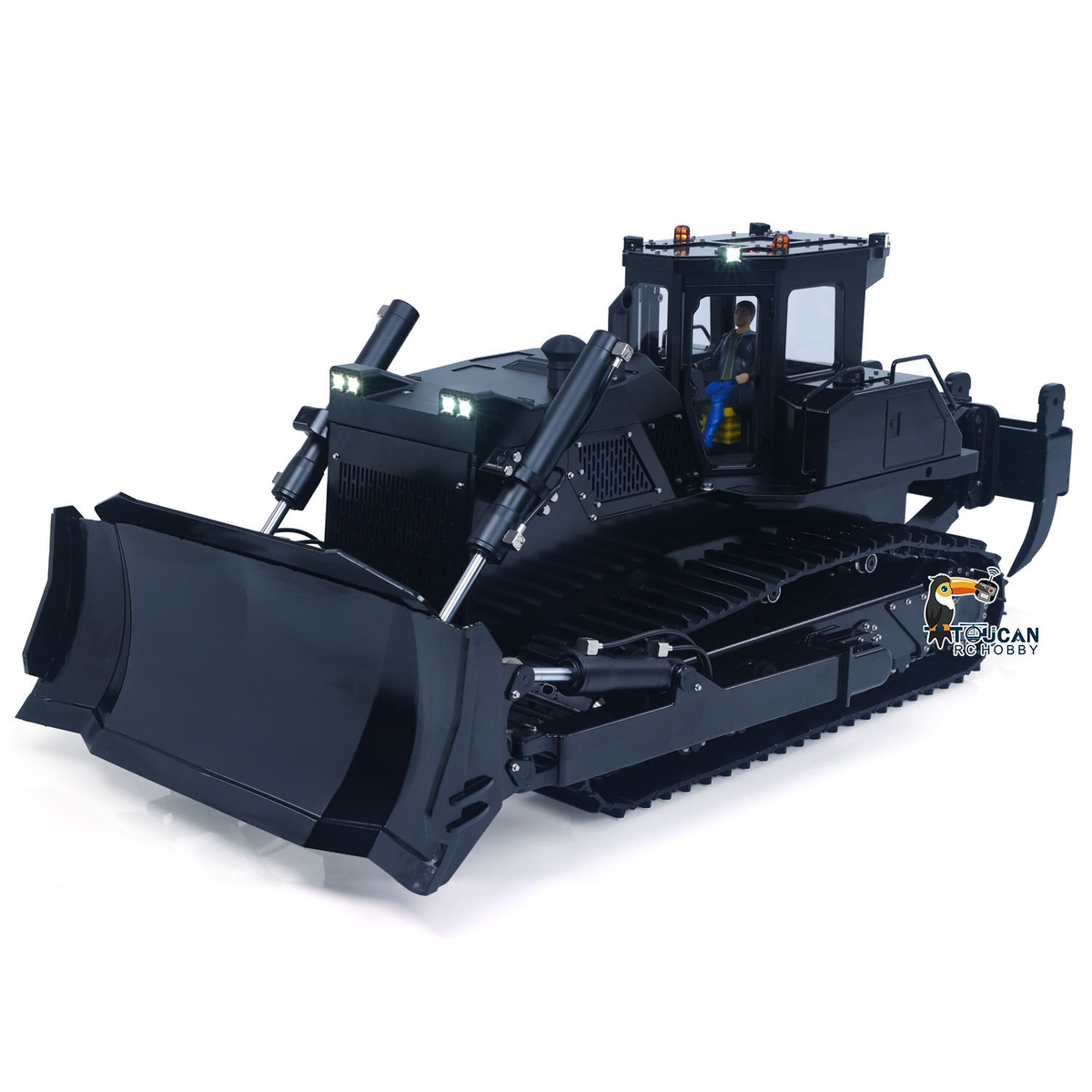 Metal 1/12 RC Hydraulic Bulldozer D155AX RTR Heavy Dozer Model 7 Way Valve 1.0L Oil Pump 5 Plows Radio Master TX15 Radio Battery