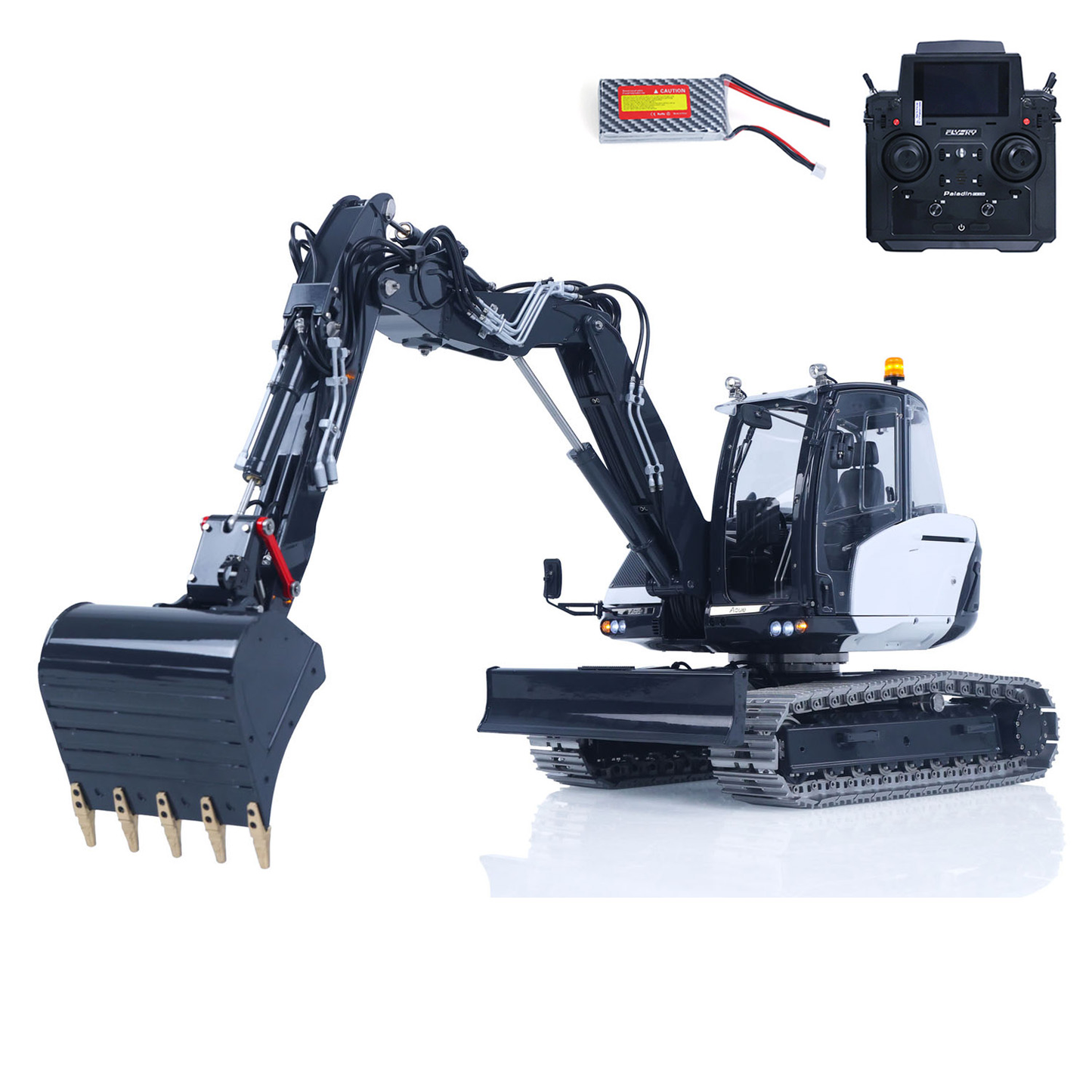 15MC LESU Metal 1/14 Hydraulic RC Excavator MC15 4 Arms Remote Control Digger Model 9 Ways Valve Dual Pumps Light Sound Radio Battery