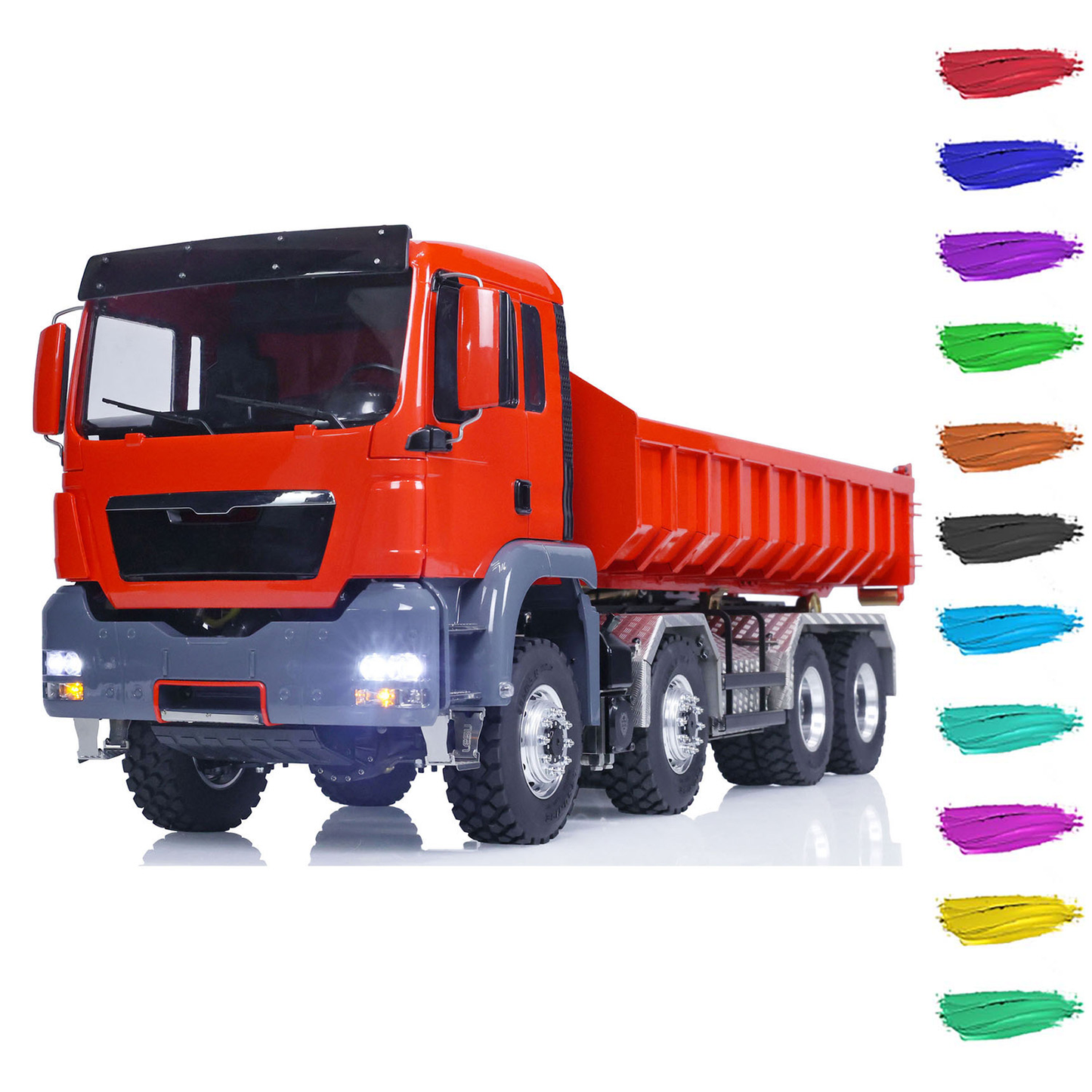 LESU 1/14 MAN TGS Camion à benne basculante hydraulique RC 8x8 peint non assemblé 20160901