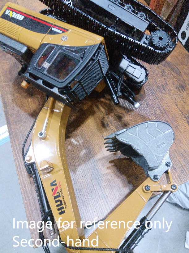 Second Hand US Stock HUINA New Upgrade 580 1/14 Metal Excavator Model Engineering Vehicle Electric Ball Grabber 360 Rotating Shear Claw Sound Lights